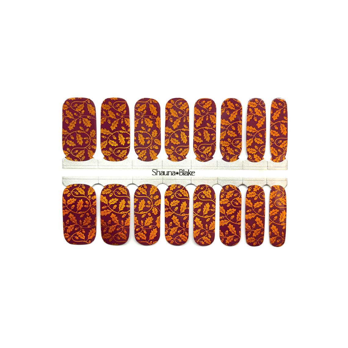 Acorns & Oak Leaves Exclusive Design Nail Wraps (HOLO FOIL)