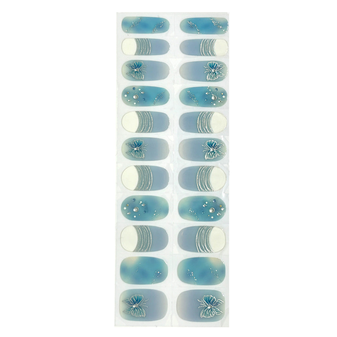 Bejeweled Butterfly No Light Gel Nail Wraps (NLG)