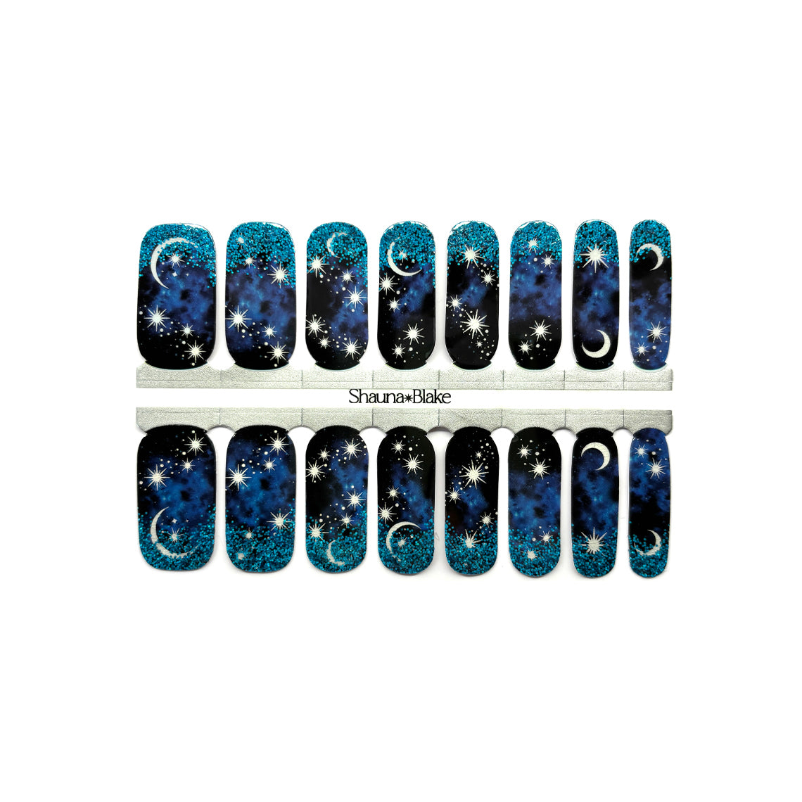 Celestial Sky Exclusive Design Nail Wraps (GLITTER)
