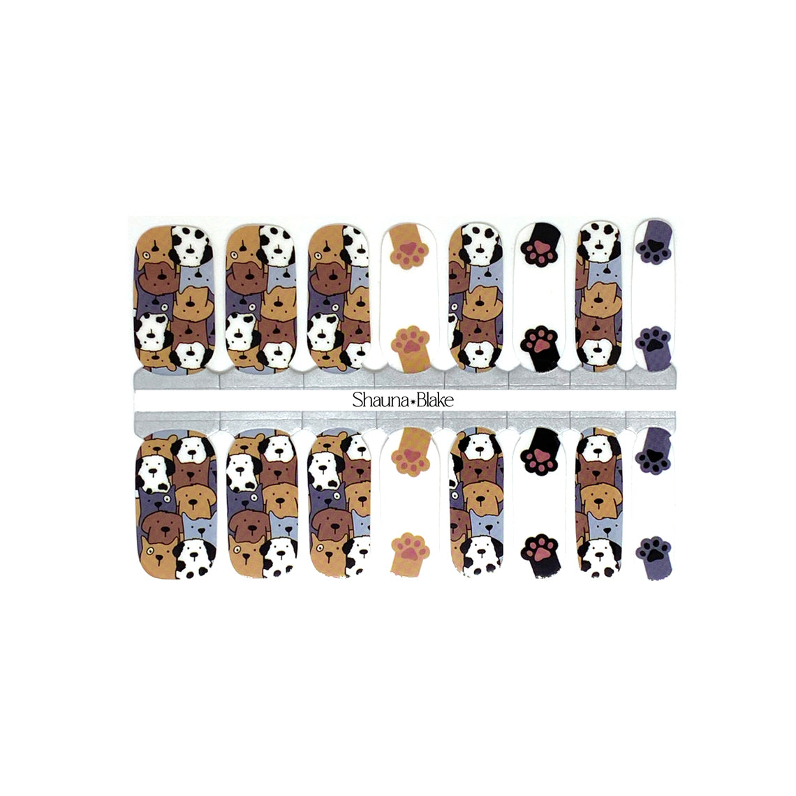 Dog Friends Exclusive Design Nail Wraps