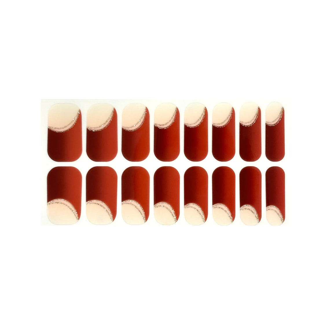French Tips - Hazelnut Gold Halo Nail Wraps