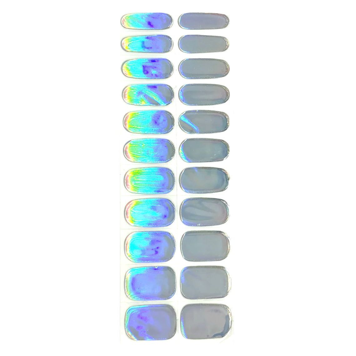 Holo Chrome No Light Gel Nail Wraps (NLG)