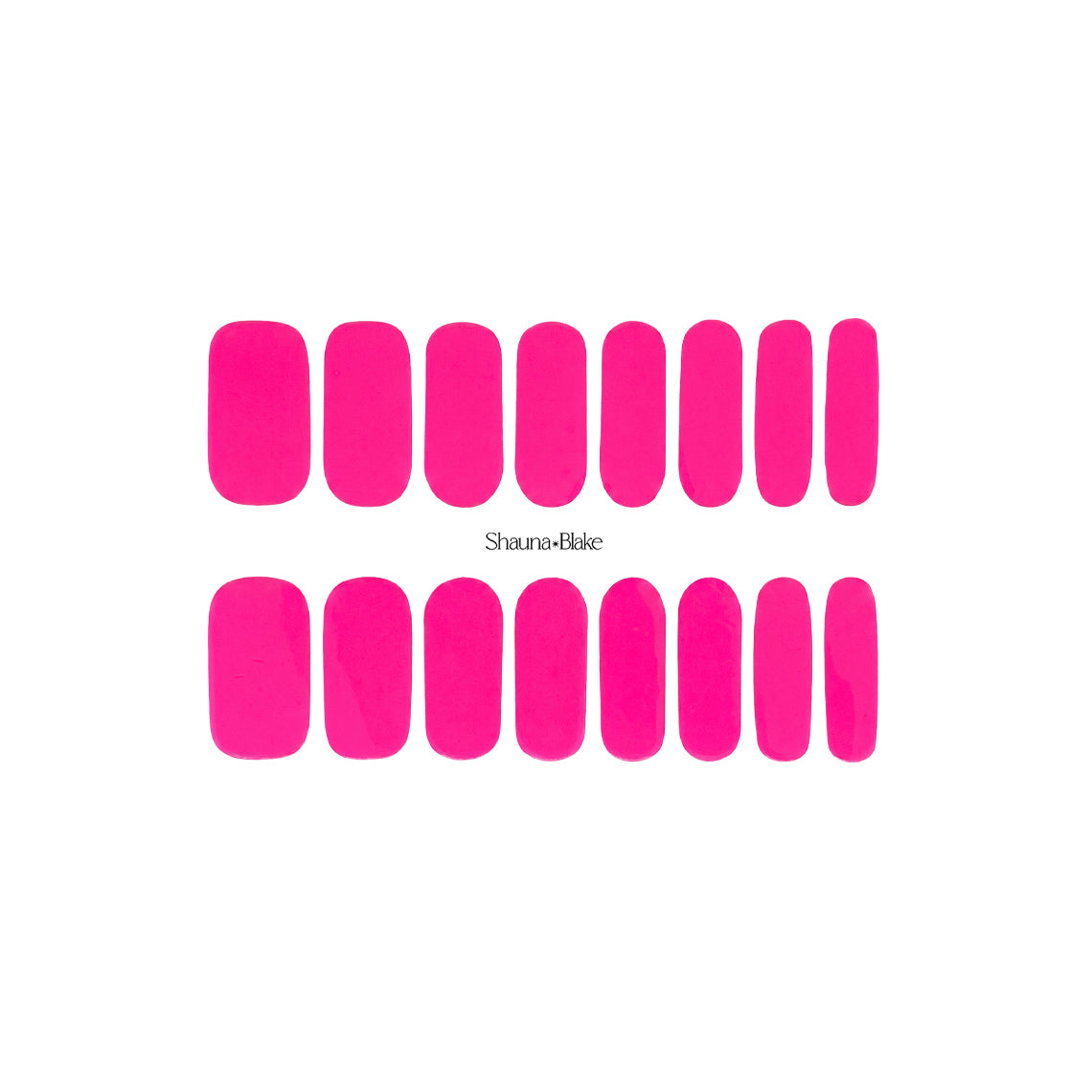 Neon Pink Solid Nail Wraps