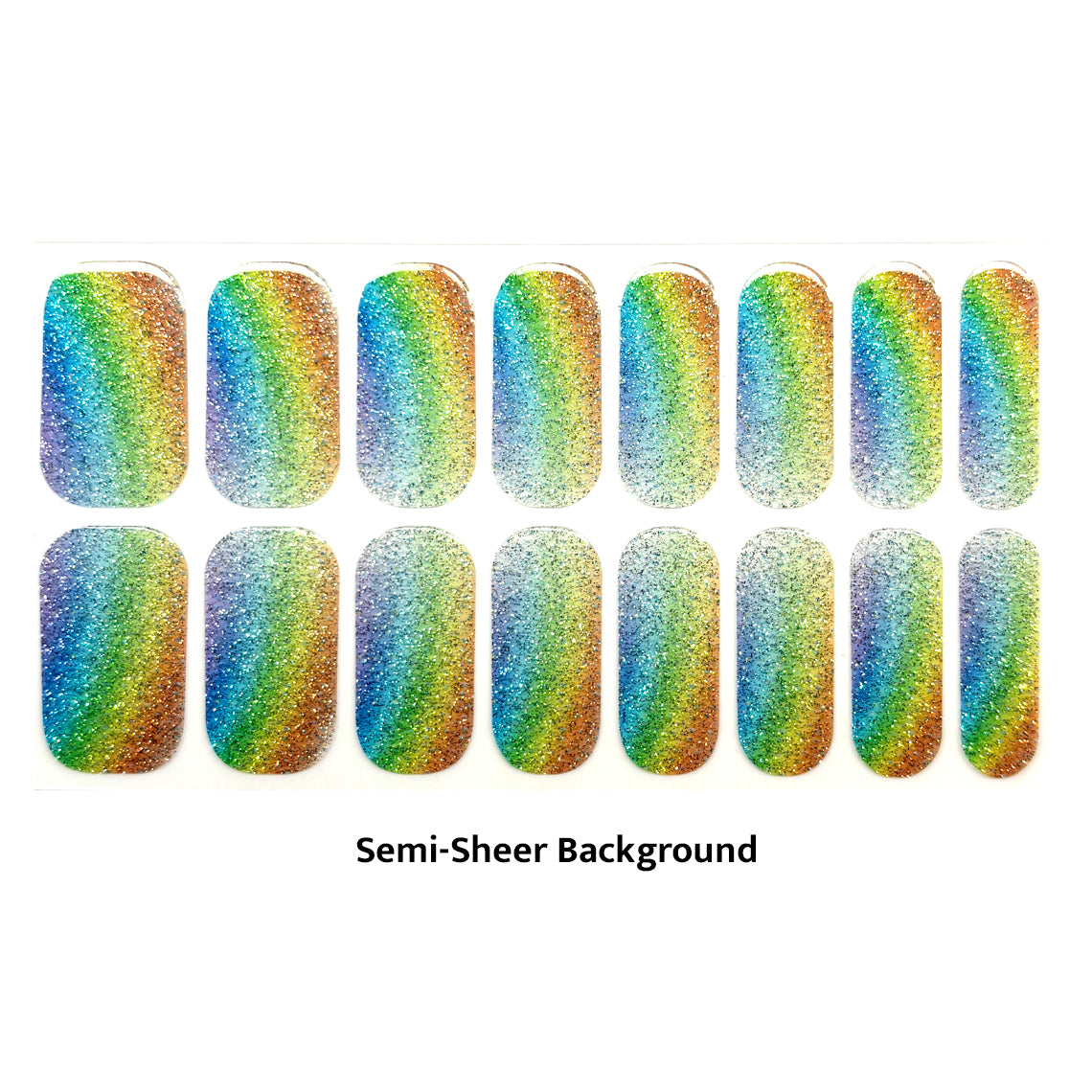 Rainbow Reverie Nail Wraps (GLITTER)