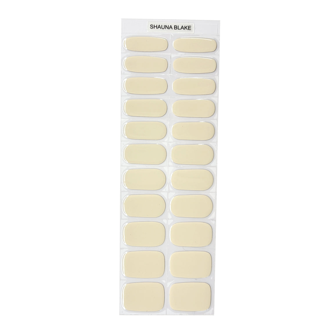 Vanilla Solid No Light Gel Nail Wraps (NLG)