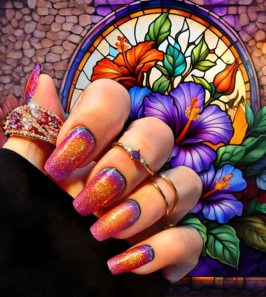 Supernova Sparkle Exclusive Design Nail Wraps (GLITTER)