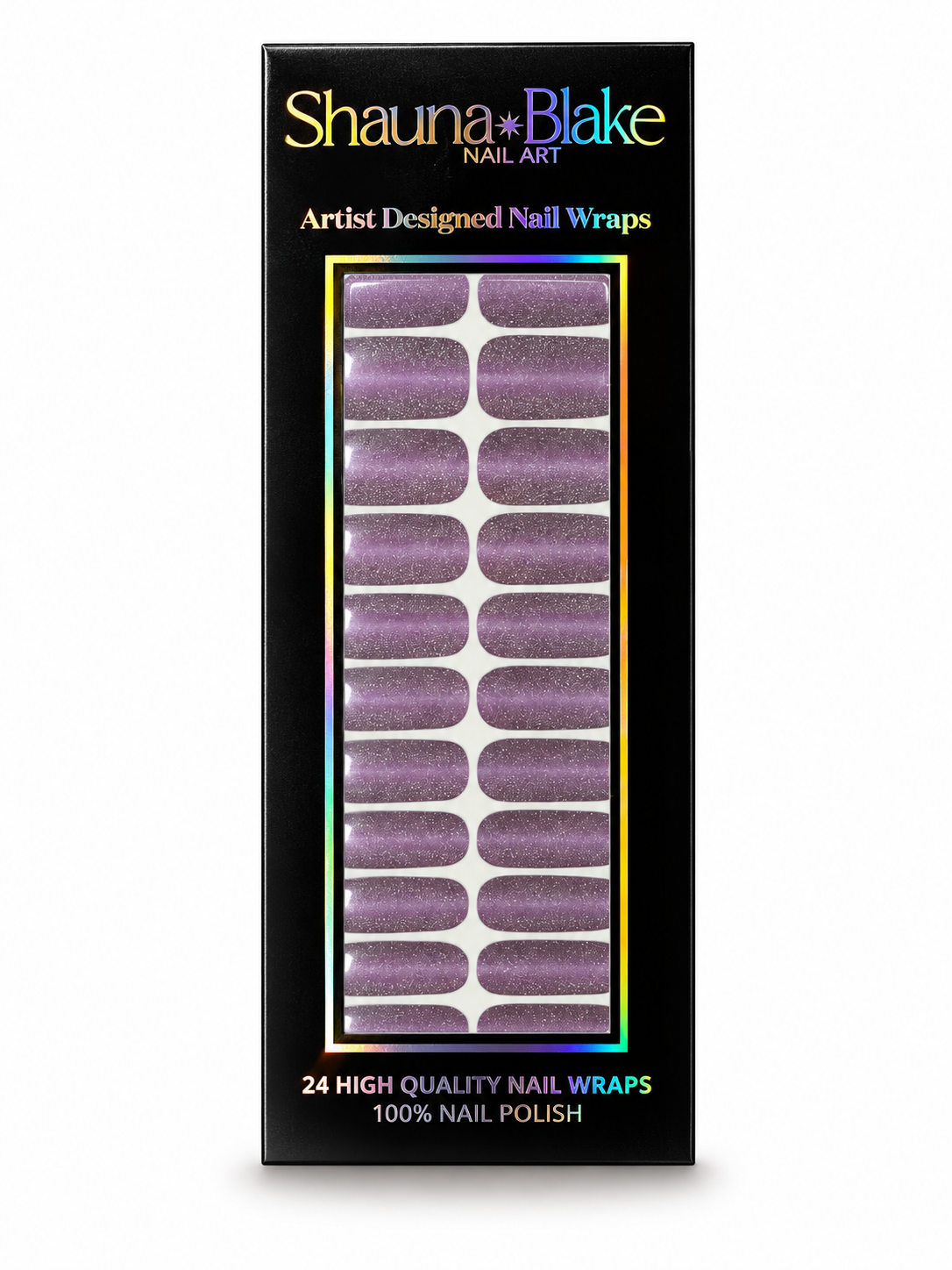Amethyst Shimmer Nail Wraps (Cat's Eye Glitter)