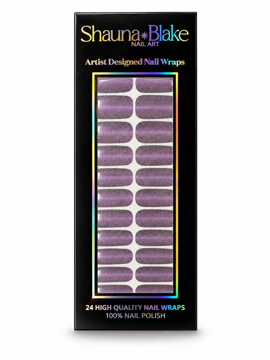 Amethyst Shimmer Nail Wraps (Cat's Eye Glitter)