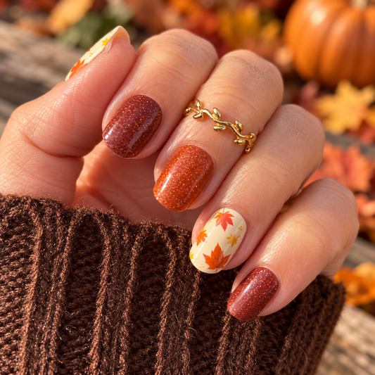 Autumn Maple No Light Gel Nail Wraps (NLG)