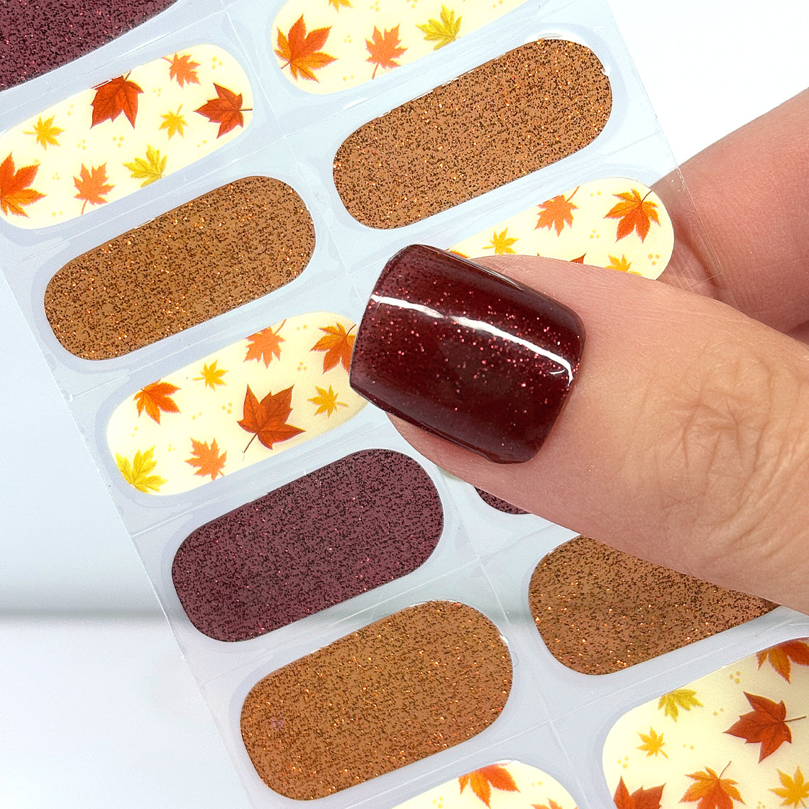 Autumn Maple No Light Gel Nail Wraps (NLG)