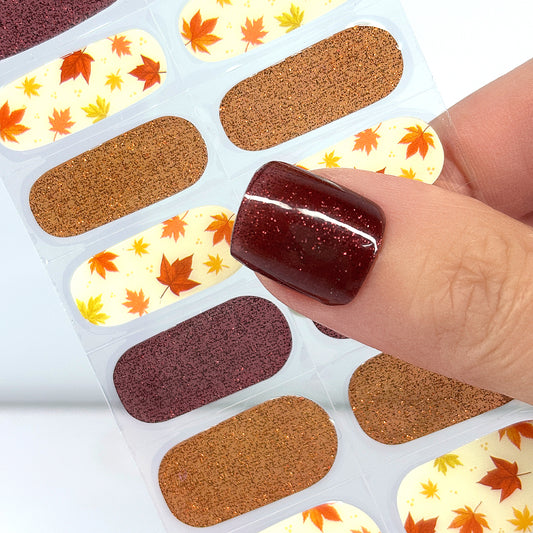 Autumn Maple No Light Gel Nail Wraps (NLG)