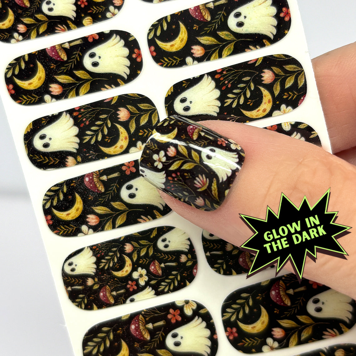 BOO-tanical Exclusive Nail Wraps (GLOW IN DARK)