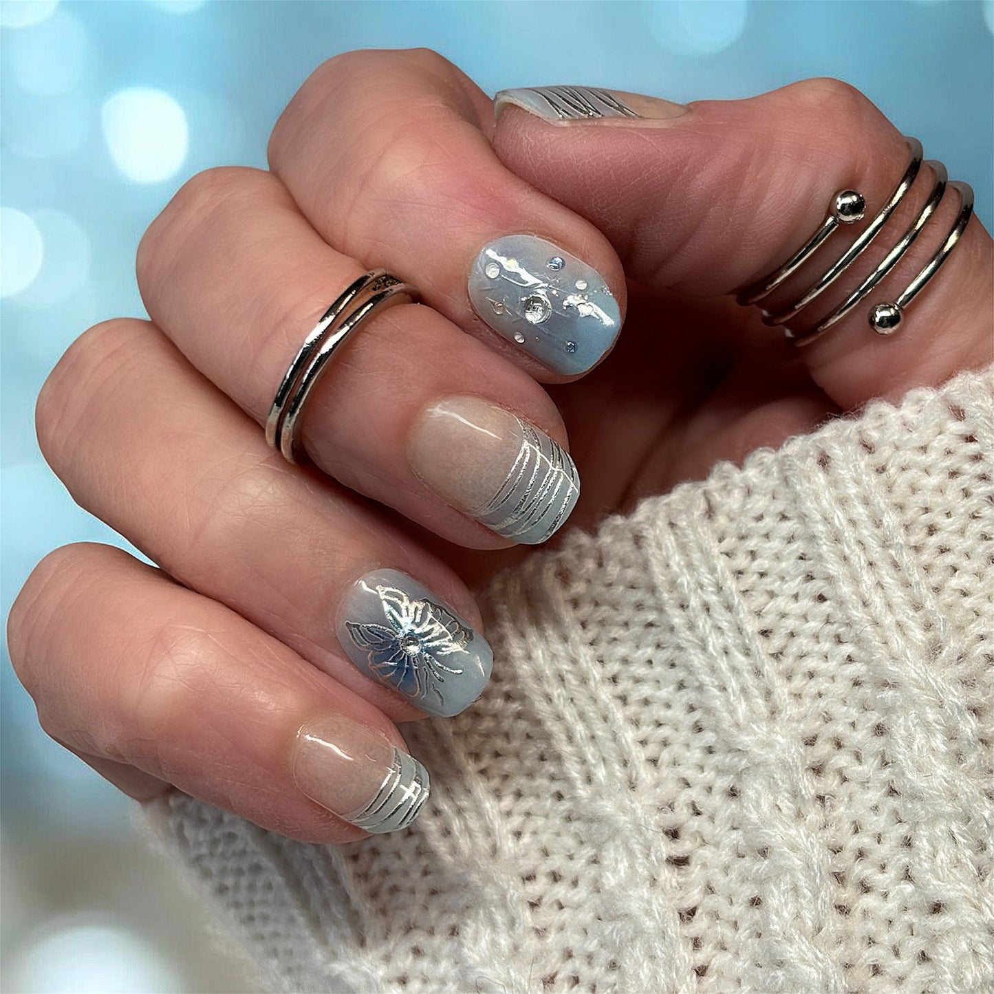 Bejeweled Butterfly No Light Gel Nail Wraps (NLG)