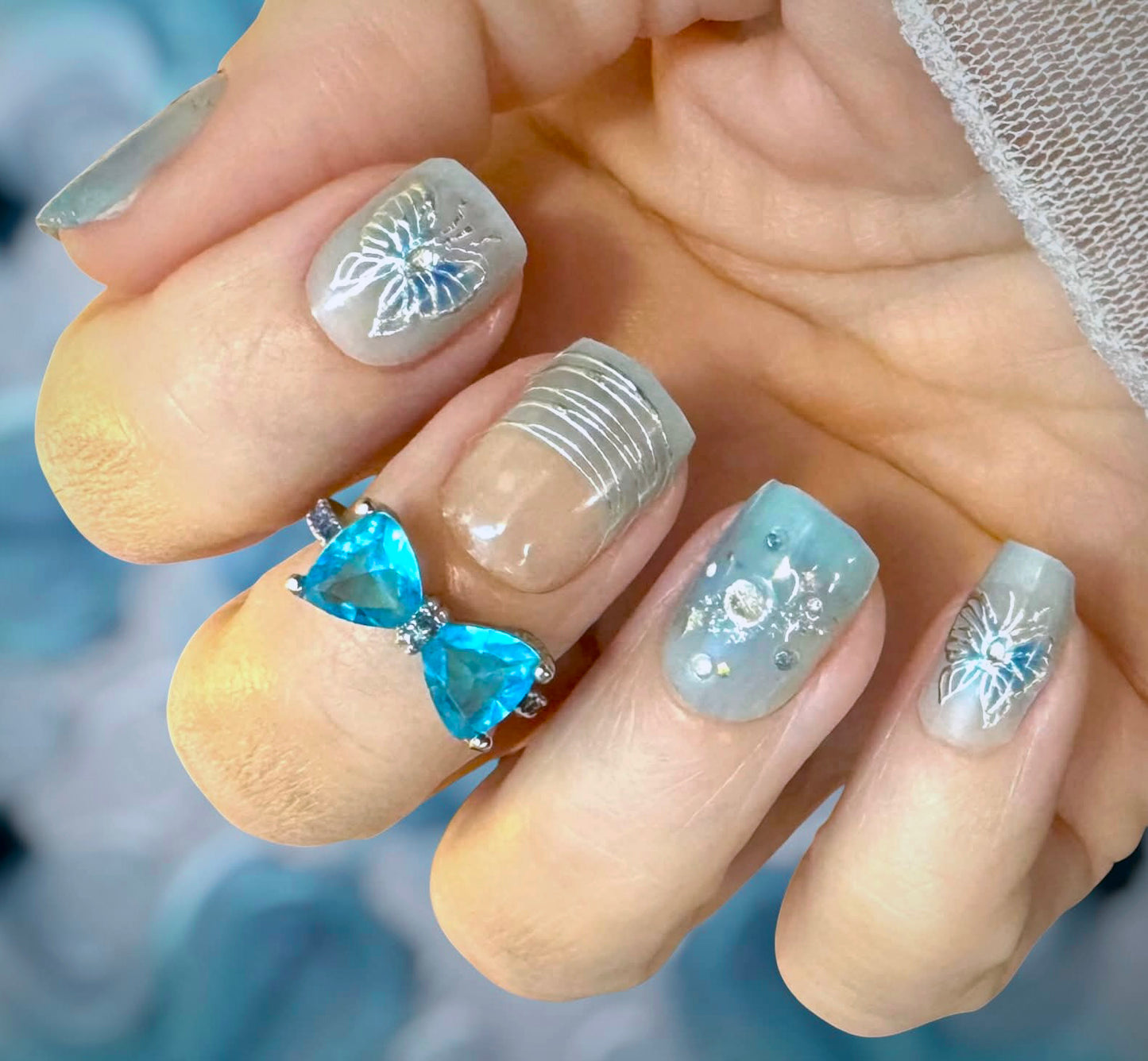 Bejeweled Butterfly No Light Gel Nail Wraps (NLG)