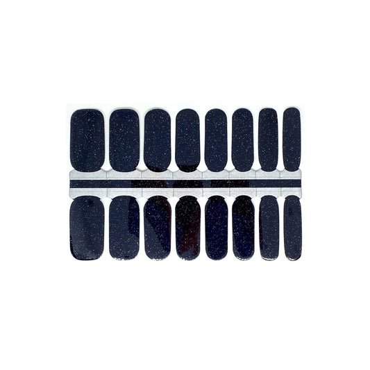Black Glitter Nail Wraps