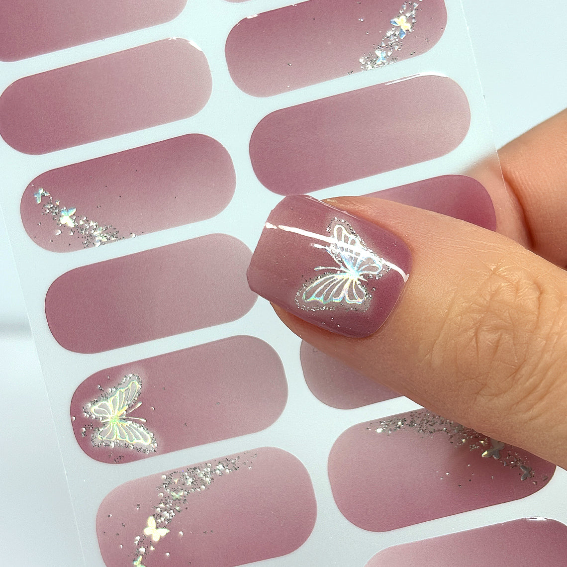 Butterfly Bliss Nail Wraps (HOLO/GLITTER)