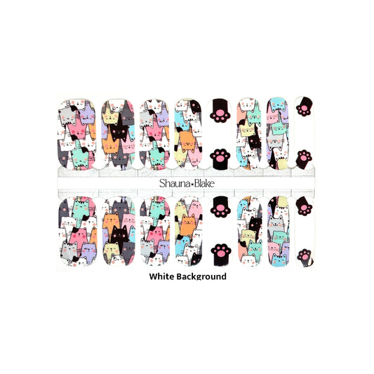 Cat Friends Exclusive Design Nail Wraps
