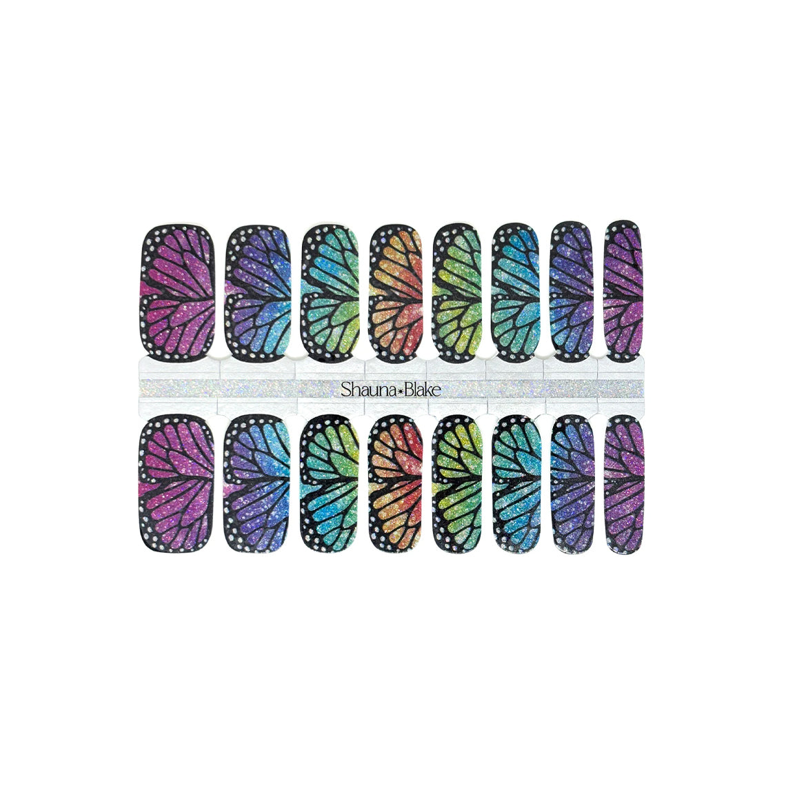 Celestial Butterfly Exclusive Design Nail Wraps (GLITTER)