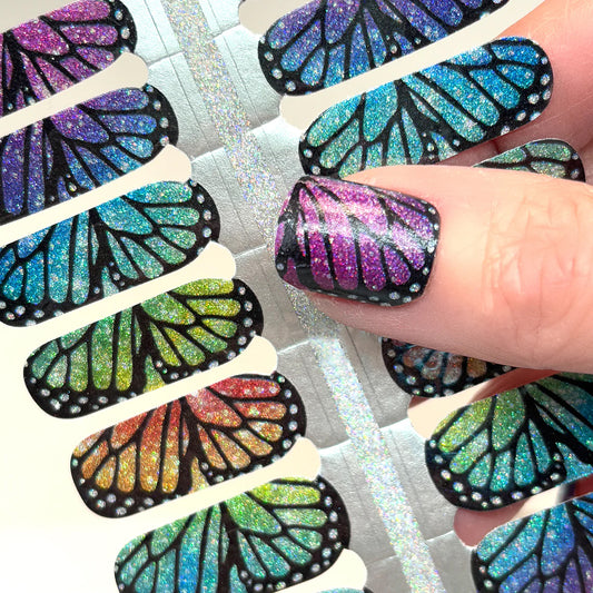 Celestial Butterfly Exclusive Design Nail Wraps (GLITTER)
