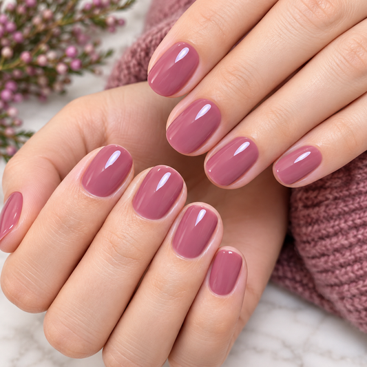 Mauve Solid Nail Wraps