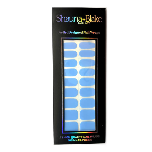 Cornflower Blue No Light Gel Nail Wraps (NLG)