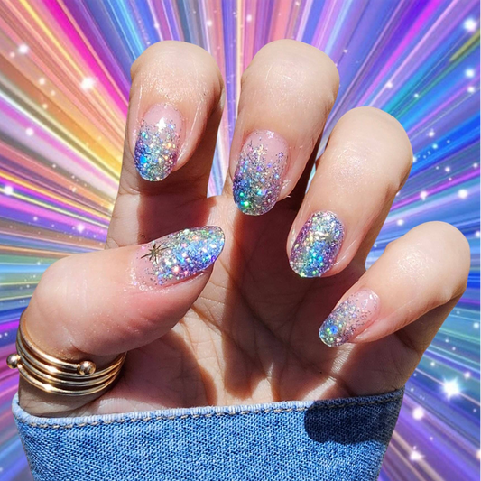 Cosmic Rainbow No Light Gel Nail Wraps (NLG)