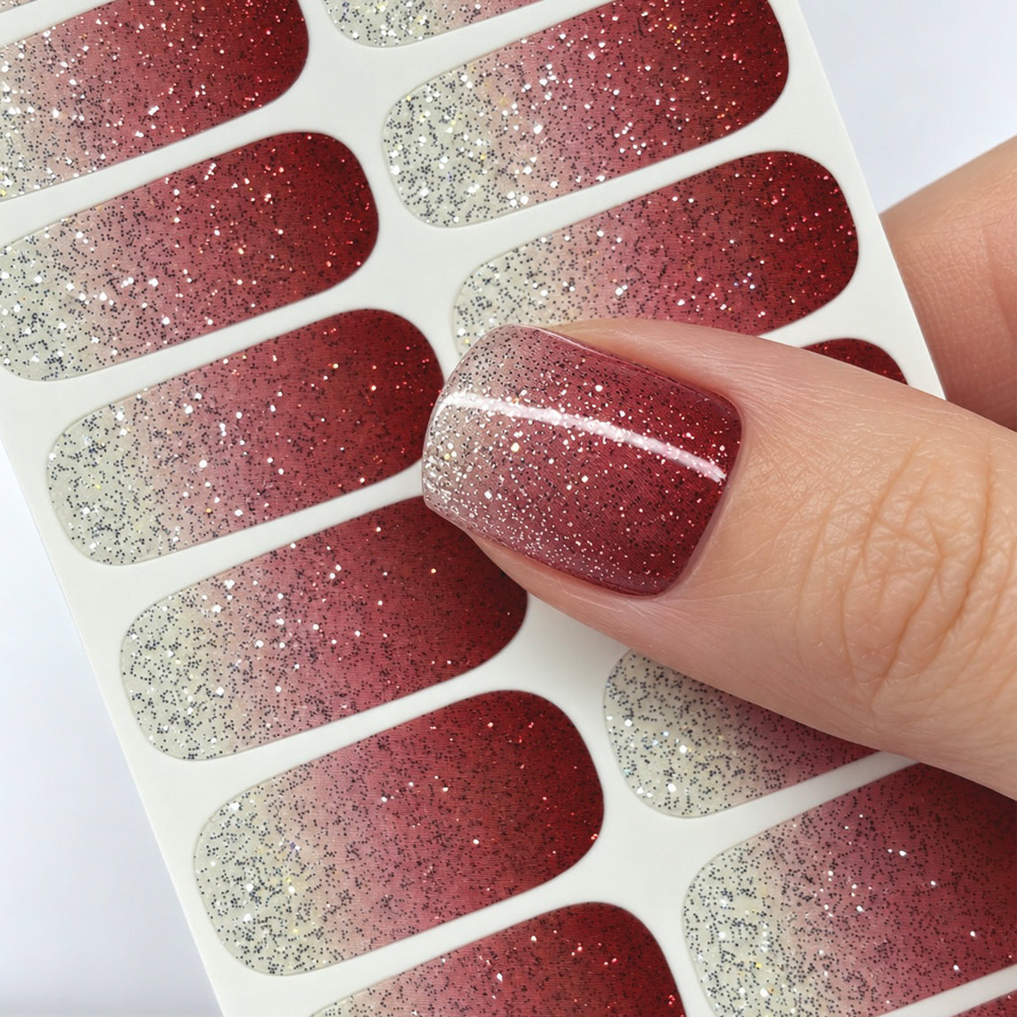 Cranberry Ice Exclusive Nail Wraps (GLITTER)