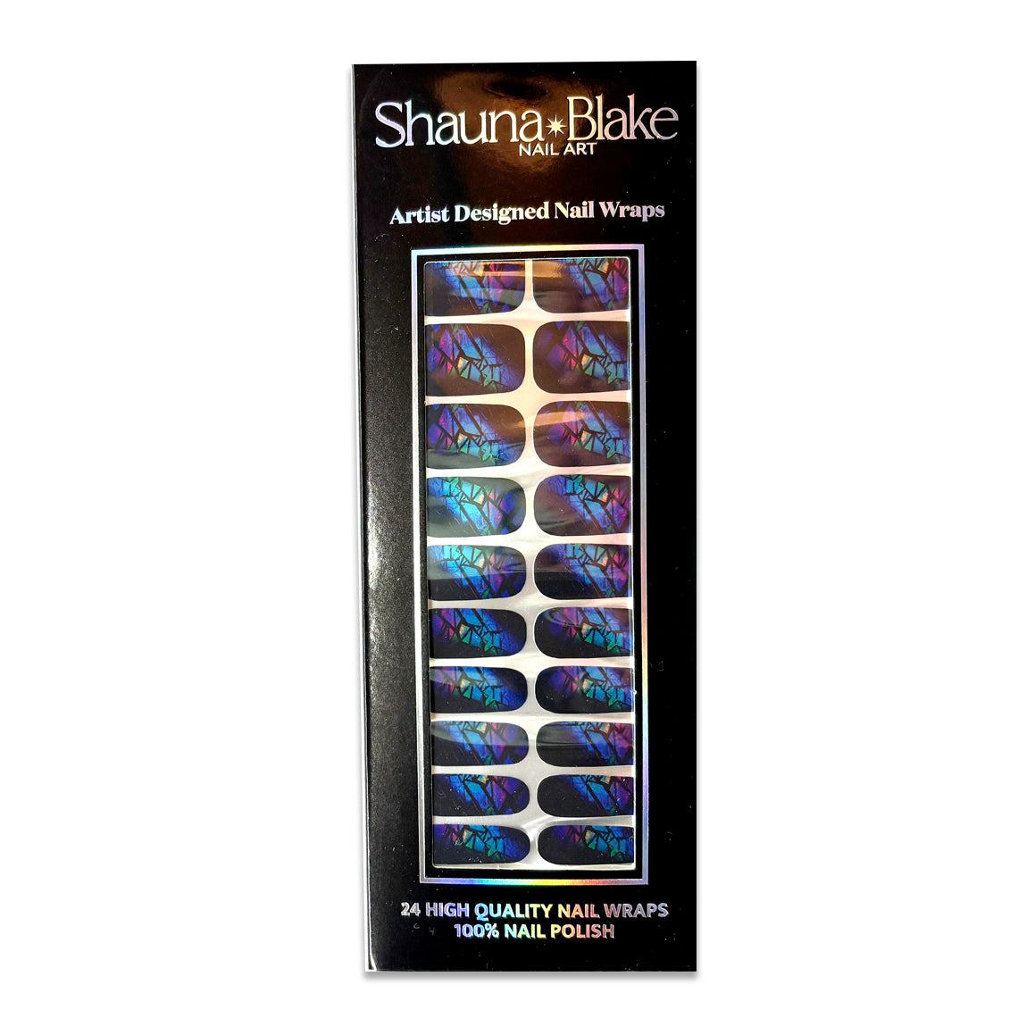 Crystal Chrome Prism Nail Wraps (METALLIC/CHROME/WIDE)