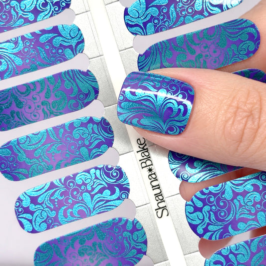 Dazzle Damask Exclusive Design Nail Wraps (FOIL)