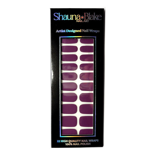 Deep Mauve Solid No Light Gel Nail Wraps (NLG)