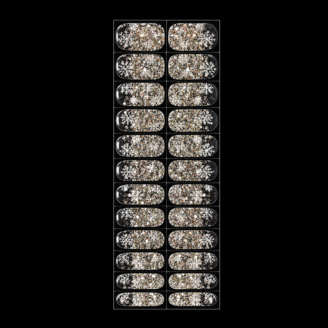 Diamond Snowfall No Light Gel Nail Wraps (NLG)