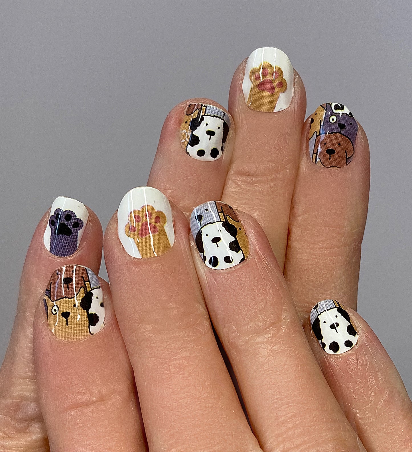 Dog Friends Exclusive Design Nail Wraps