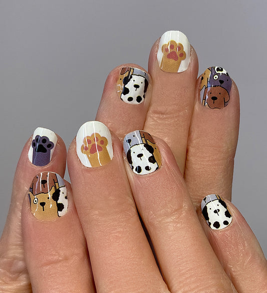 Dog Friends Exclusive Design Nail Wraps