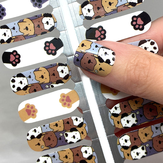Dog Friends Exclusive Design Nail Wraps