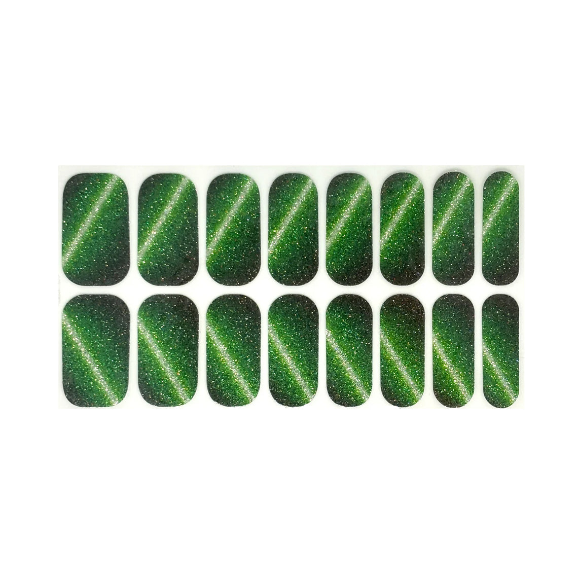 Emerald Eclipse Nail Wraps (CATS EYE GLITTER)