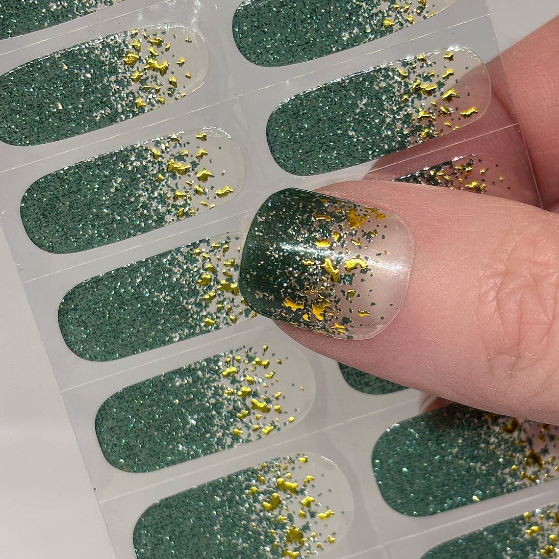 Enchanted Emerald No Light Gel Nail Wraps (NLG)