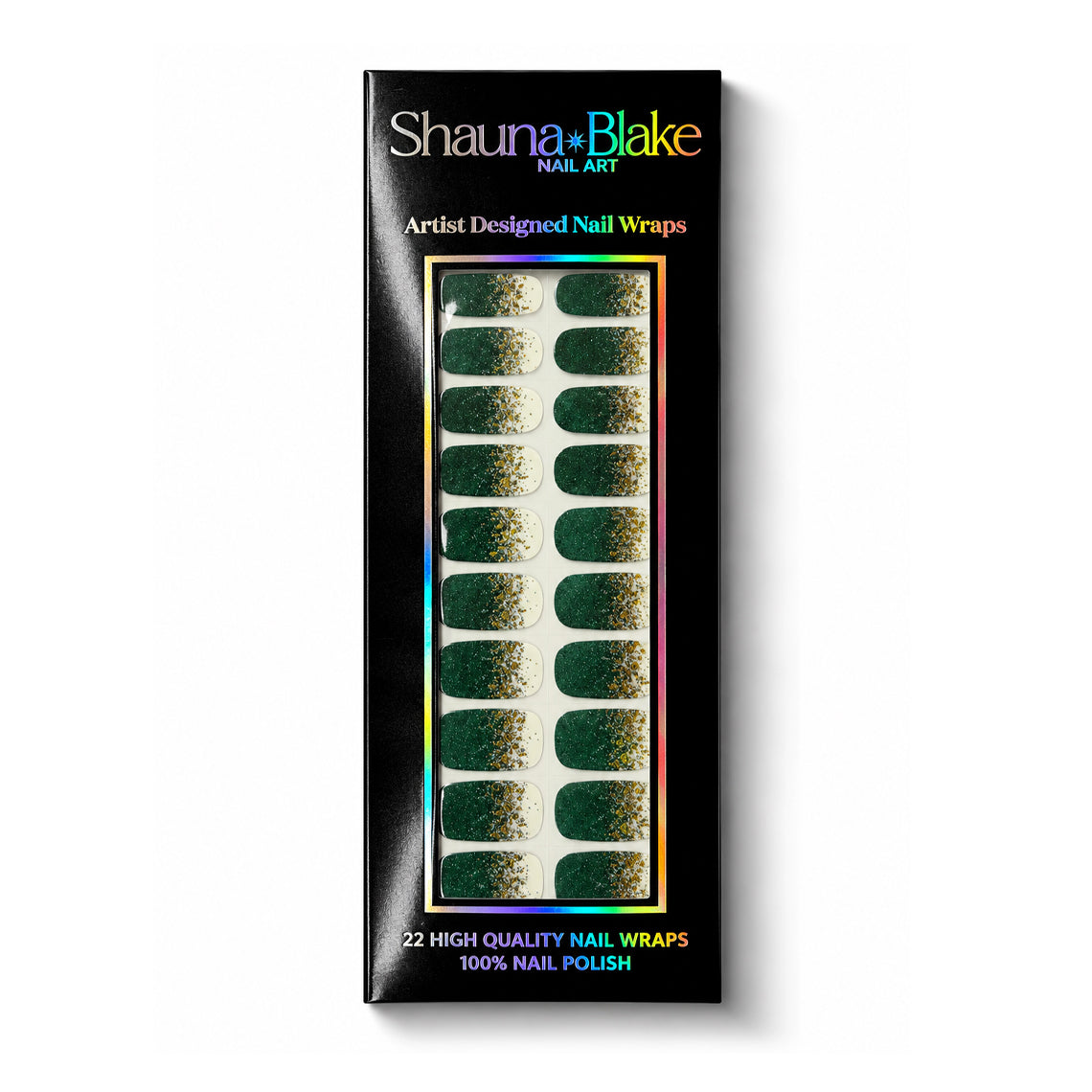 Enchanted Emerald No Light Gel Nail Wraps (NLG)