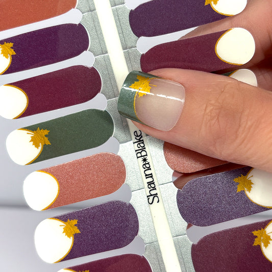 Fall French Exclusive Design Nail Wraps (HOLO FOIL/PEARL)