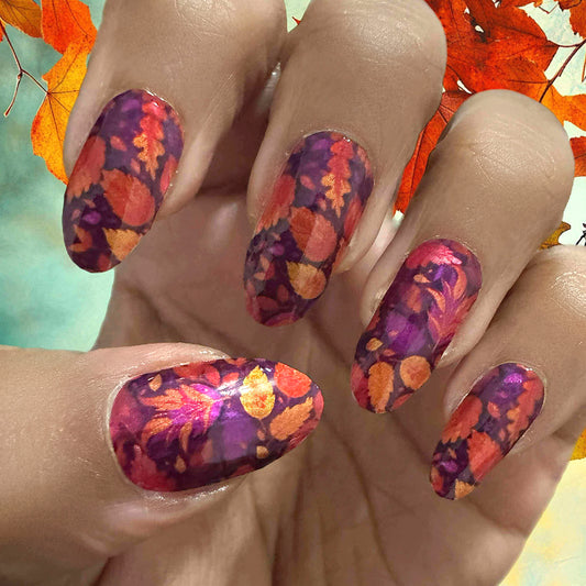 Fall Leaves Nail Wraps (PEARL)