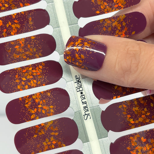 Fall Magic Exclusive Design Nail Wraps (HOLO GLITTER)