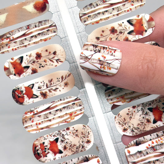 Foxy Forest Exclusive Design Nail Wraps