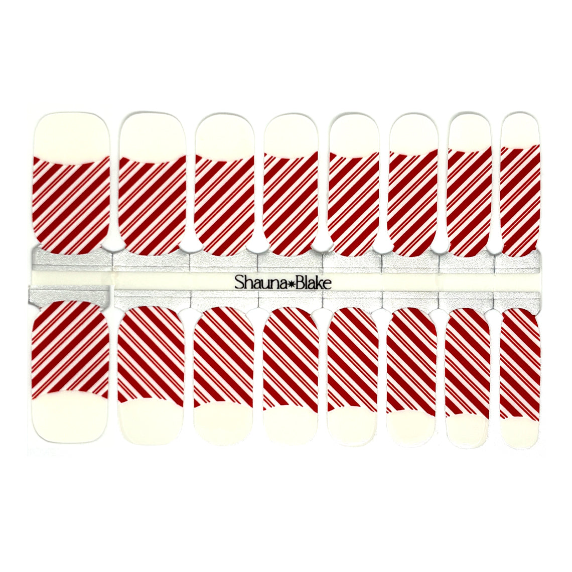 French Candy Cane Exclusive Nail Wraps