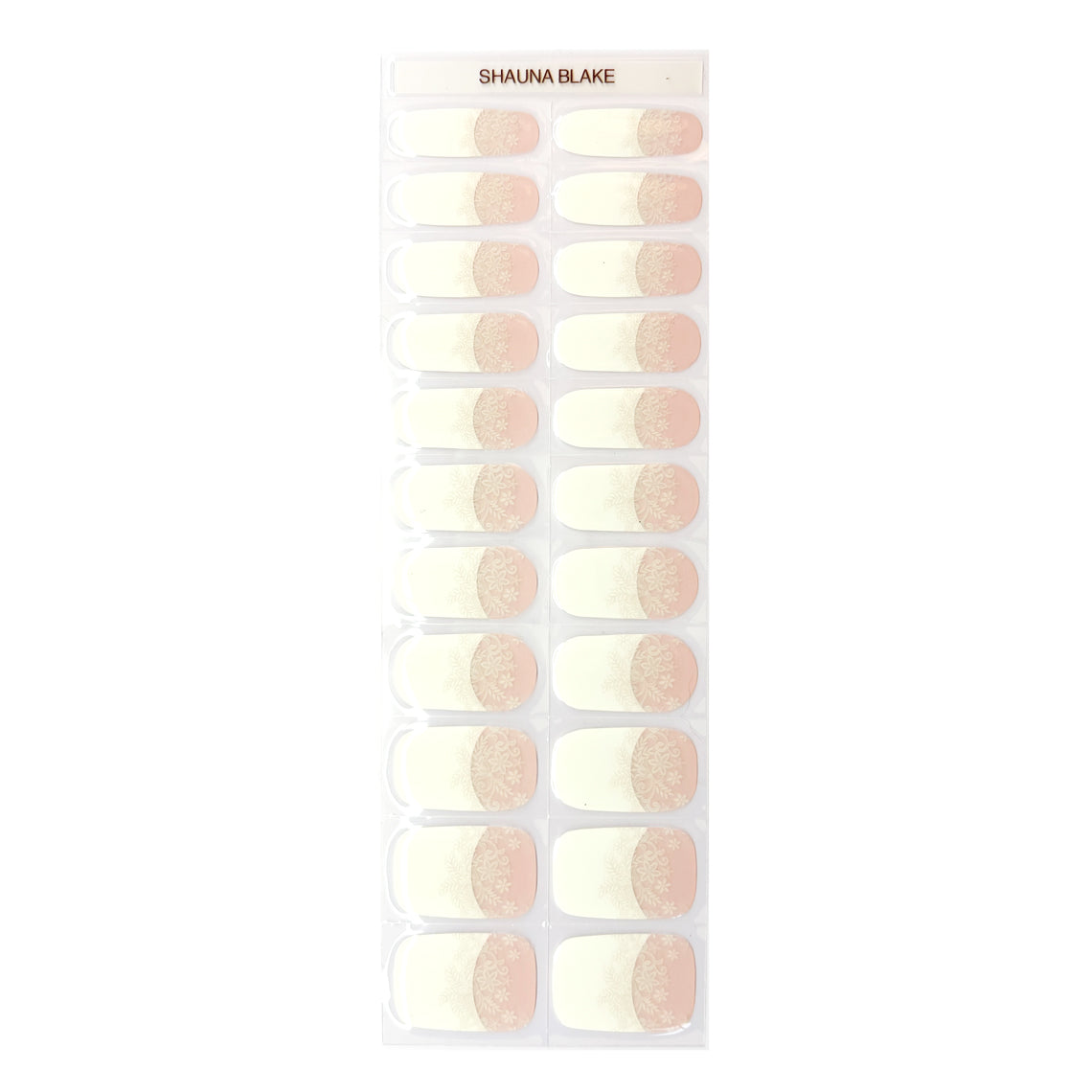 French Lace Exclusive No Light Gel Nail Wraps (NLG)