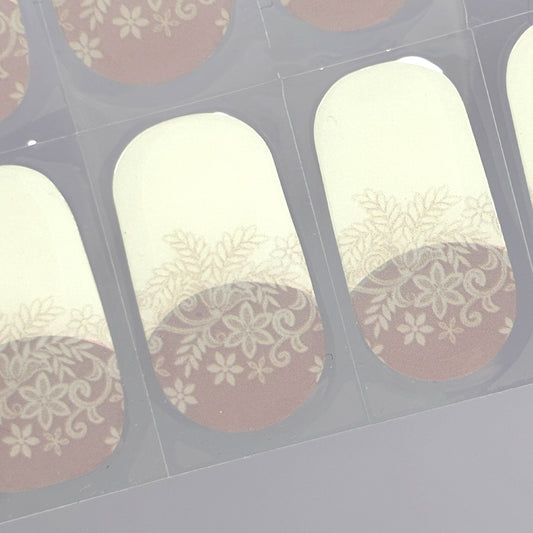 French Lace Exclusive No Light Gel Nail Wraps (NLG)