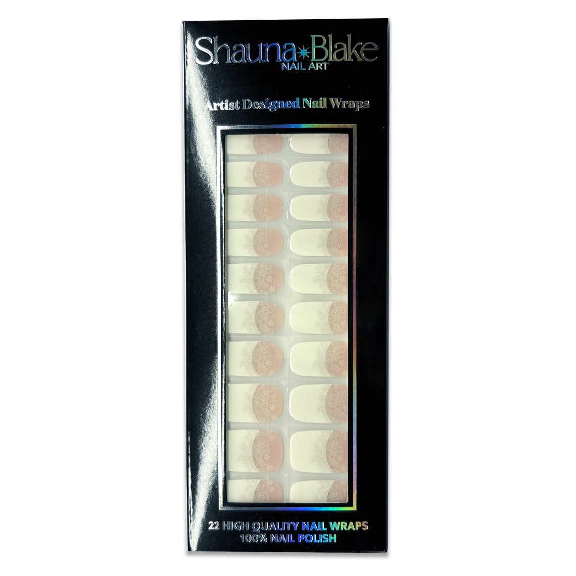 French Lace Exclusive No Light Gel Nail Wraps (NLG)