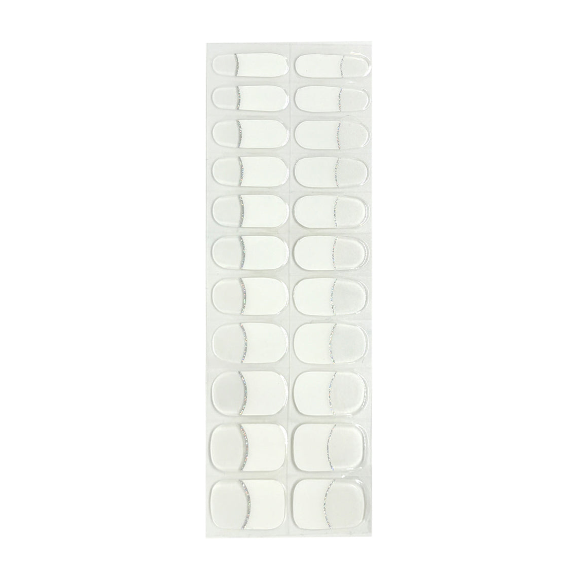 French Tips - Holo Halo No Light Gel Nail Wraps (NLG)