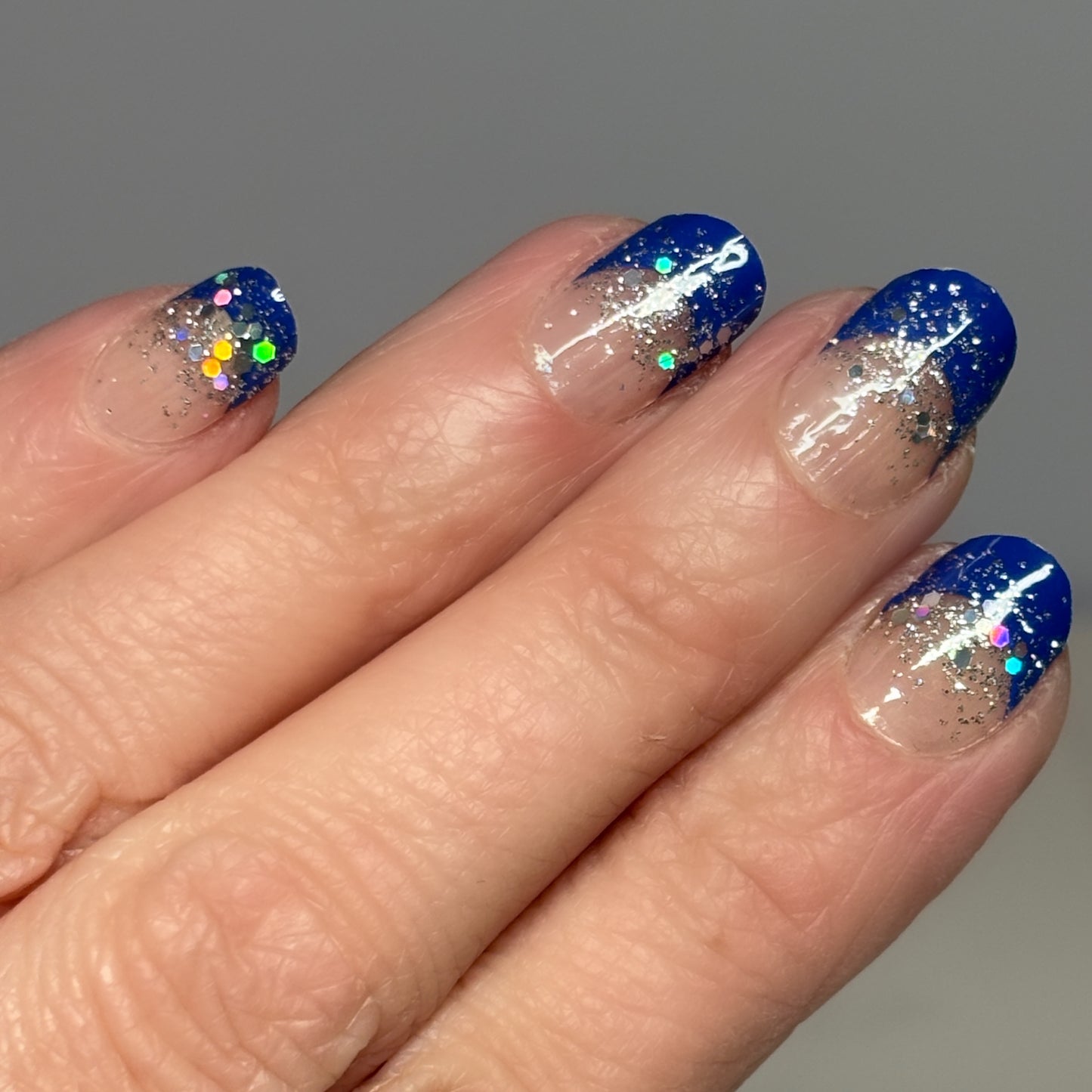 French Tips - Majestic Glitter Nail Wraps
