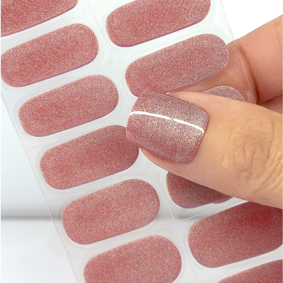 Frosted Mauve No Light Gel Nail Wraps (NLG)