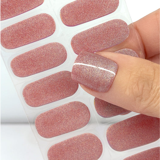 Frosted Mauve No Light Gel Nail Wraps (NLG)