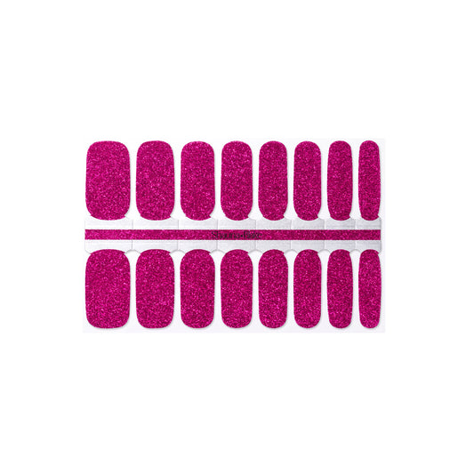 Fuchsia Glitter Nail Wraps